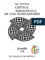 Zemelman, Hugo - Critica Epistemologica de Los Indicadores