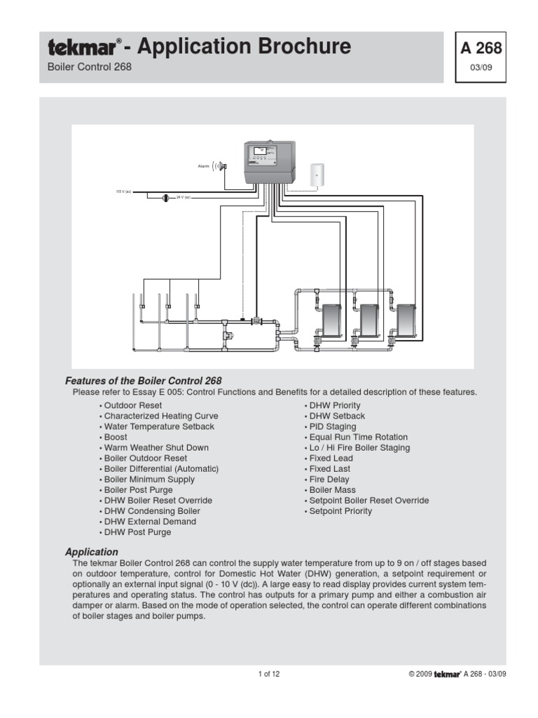 268 Boiler Control Nine Stage Boiler & DHW / Setpoint Water Heating