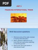 Unit 2 Financing International Trade - ESP Int'l Banking and Finance