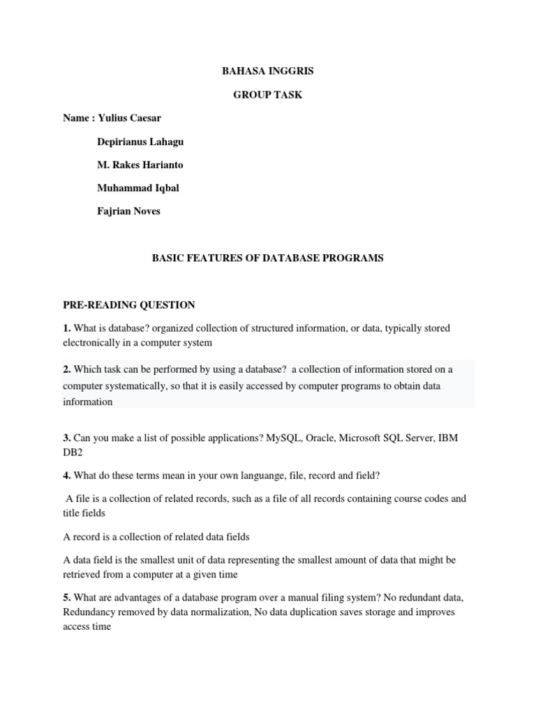 A File Is A Collection of Related Records, Such As A File of All