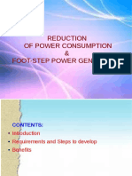 Reduction of Power Consumption & Foot-Step Power Generation