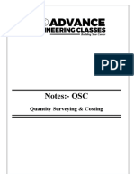 QSC Notes on Quantity Surveying & Costing
