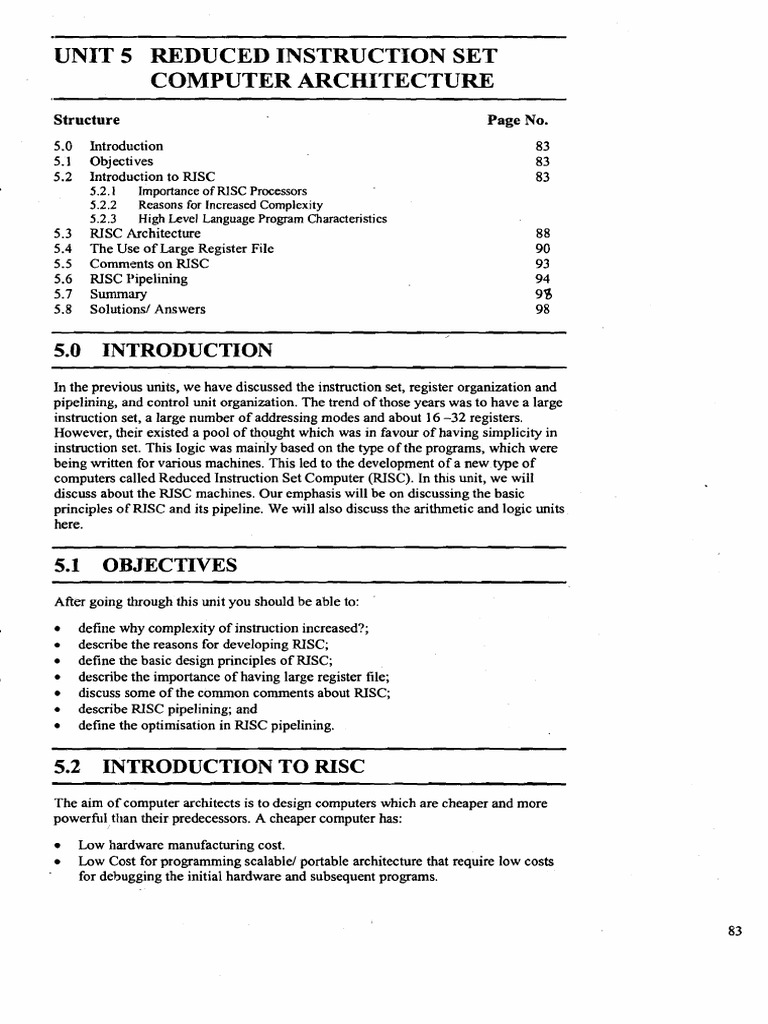 An Overview of Reduced Instruction Set Computer (RISC) Architecture and ...