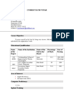 Curriculum Vitae: Career Objective