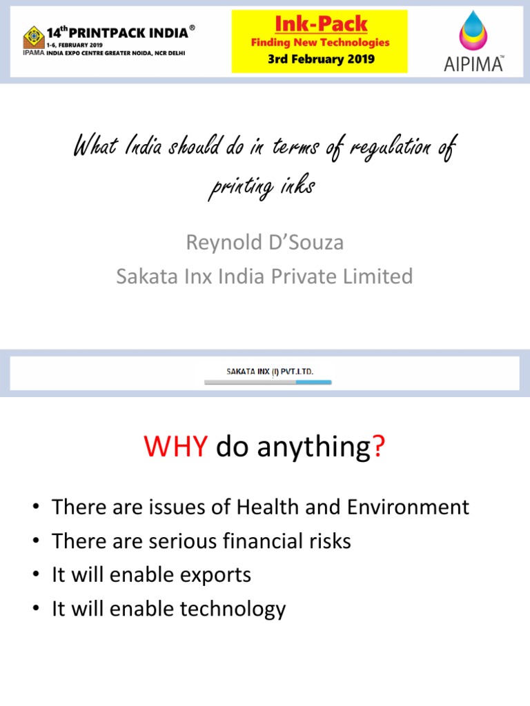 What India Should Do in Terms of Regulation of Printing Inks PDF