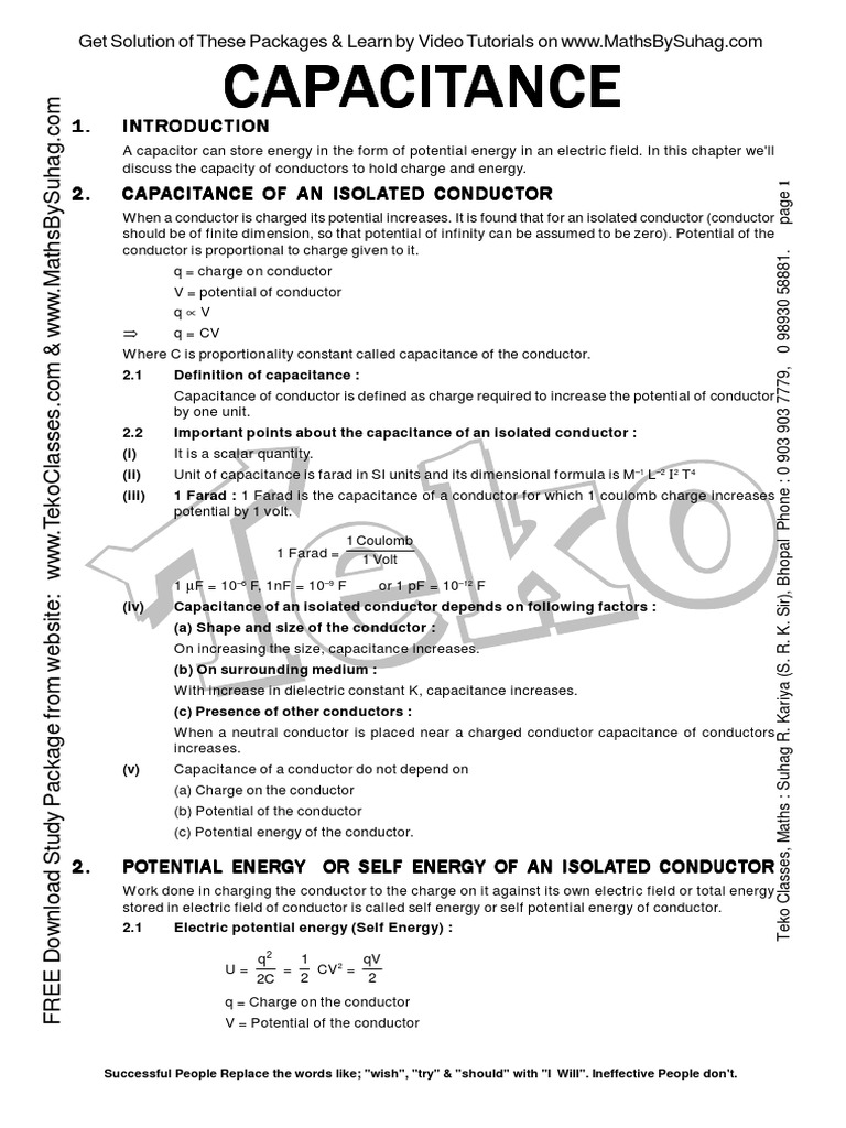 Capacitance Type 2 PART 1 OF 2 ENG PDF | PDF | Capacitance | Capacitor