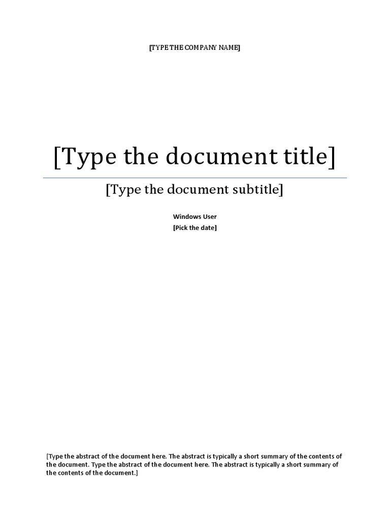 Document Title and Subtitle Guide | PDF