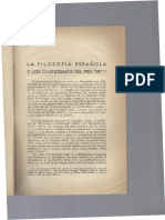 La Filosofia Española y Los Casticismo Del Pre-98- 