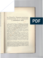 La Filosofia Hispano - Americana Contemporanea