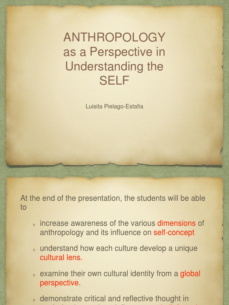 anthropological perspective of self essay