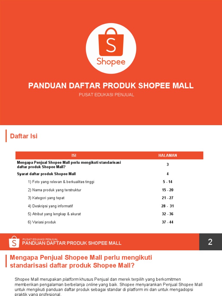 Panduan Daftar Produk Shopee Mall Pdf Pdf