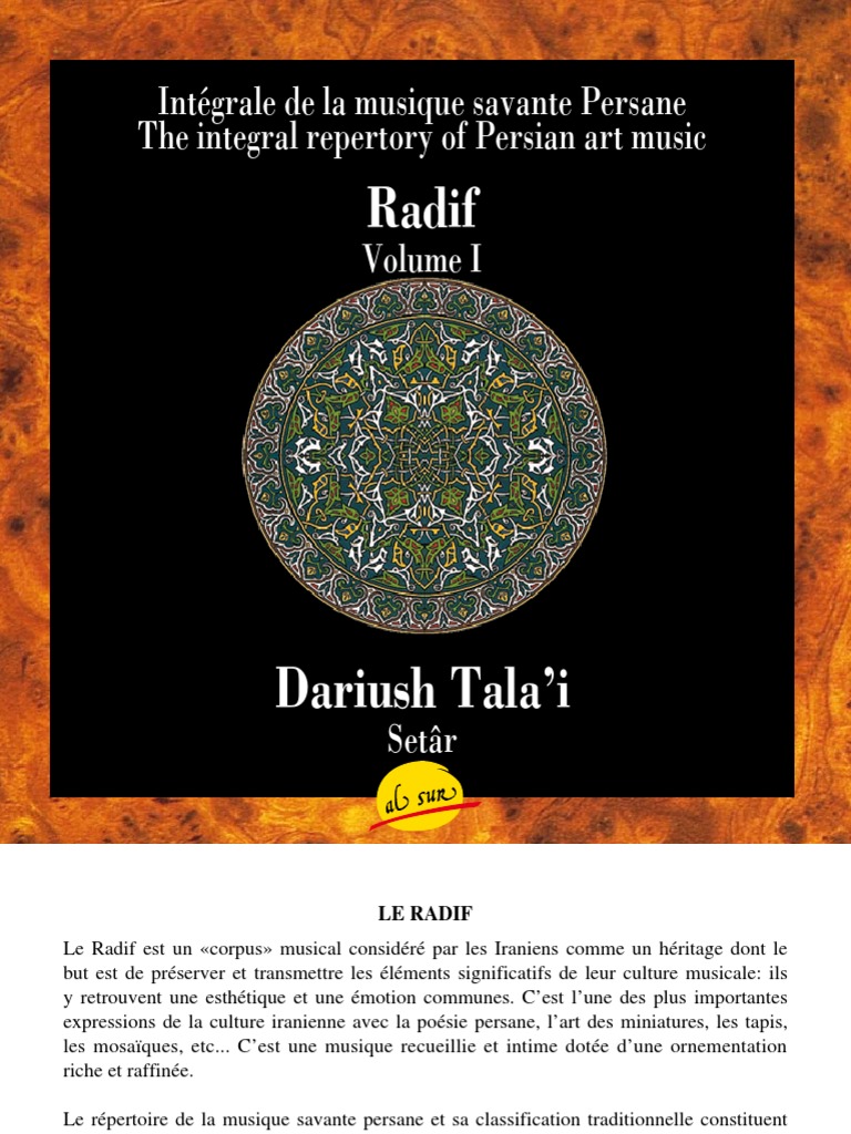 Le Radif : Héritage musical iranien | PDF | Mode (musique ...