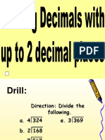 Dividing Decimals With Up To Decimal Places