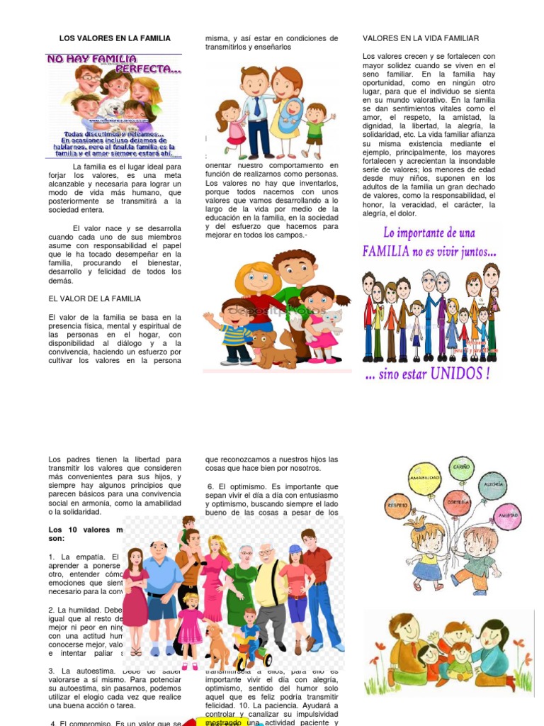 Los Valores en La Familia | PDF | Familia | Felicidad