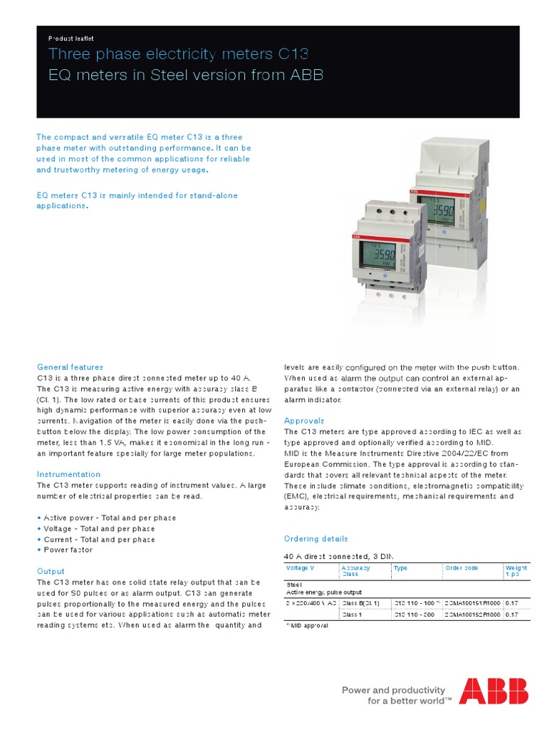 C13 110-100 Electricity Meter PDF | PDF | Alternating Current ...