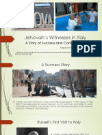 Jehovah's Witnesses in Italy: A Story of Success and Controversies