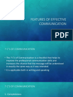 Features of Effective Communication