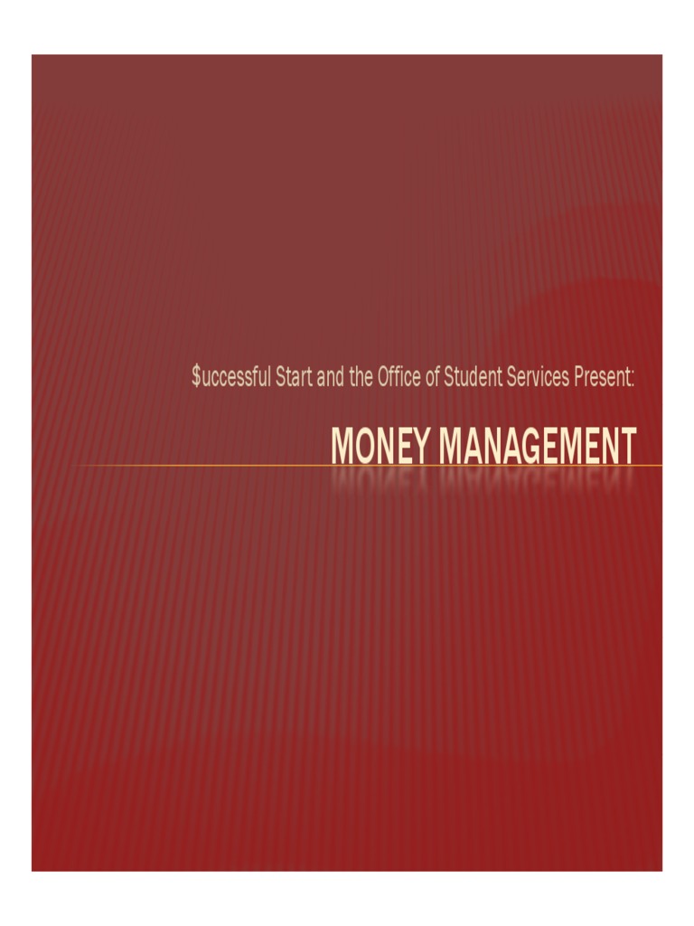 Money Management PDF Loans Credit History