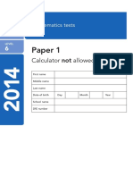 Paper 1: Calculator Not Allowed