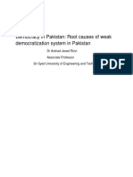 Democracy in Pakistan: Root Causes of Weak Democratization System in Pakistan