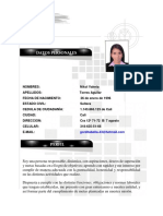 Datos personales Nikol Torres