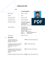 CV Summary for Energy Engineer D. Sakthivadivel