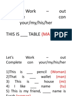 Let's Work - Out Complete Con Your/my/his/her This Is - Table