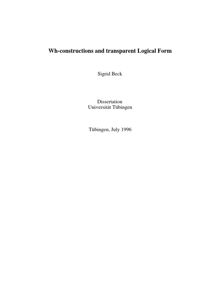 Wh-Constructions | PDF | Interpretation (Logic) | Semantics