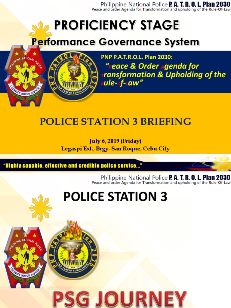 Entrance Briefing Of Proficiency Stage Pdf Police Business