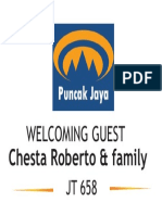 Welcoming Guest: Chesta Roberto & Family