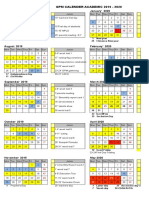 GPM Calender Academic 2019 - 2020: July 2019 January' 2020