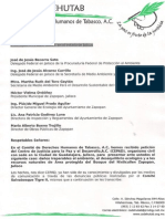 Apoyo del Comité de Derechos Humanos de Tabasco