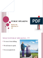 Public Speaking: Bhaskar Jain MBA (Tech.) IT 105