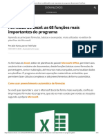 68 fórmulas de MS Excel