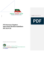 PTI Overseas Intra-Party Election (IPE) Guidance 2019-20