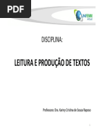 MDV Modulo I Unidade 3 Leitura e Producao de Texto