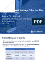 Every-Other-Week Garbage Collection Pilot: Seattle City Council