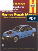 Repair Manual Chevrolet Cavalier y Sunfire (1995 - 2001) PDF