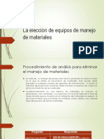 4.5 La Elección de Equipos de Manejo de Materiales