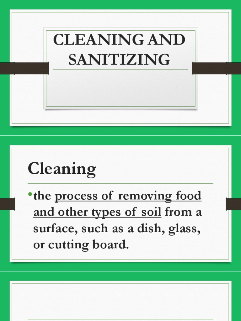 Cleaning and Sanitizing PDF Disinfectant Industrial Processes