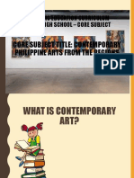 K-12 Core Subject Contemporary Philippine Art