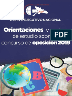 Orientaciones y Pautas de Estudio Sobre El Concurso de Oposición 2019 PDF
