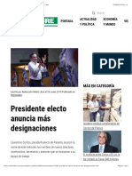 Presidente electo anuncia más designaciones - Metro Libre