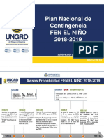 Plan Nacional de Contingencia "Fenómeno" Del Niño" 2018-2019