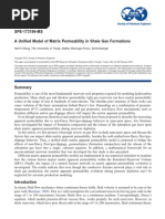 A Unified Model of Matrix Permeability in Shale Gas Formations