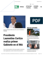Presidente Laurentino Cortizo Realiza Primer Gabinete en El INA - Metro Libre