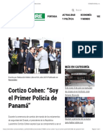 Cortizo Cohen: "Soy El Primer Policía de Panamá" - Metro Libre