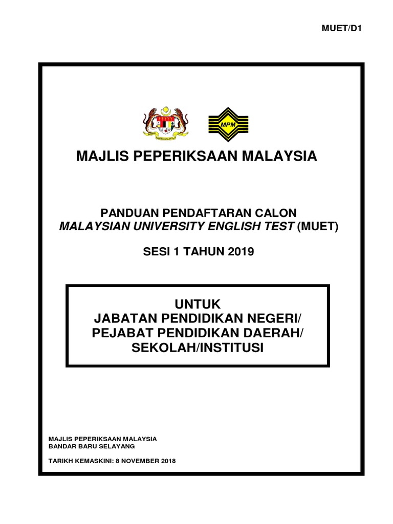 Muet D1 Sesi 1 2019 Portal Pdf