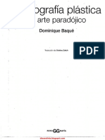 La Fotografía Plastica Un Arte Paradójico - Dominique Baqué PDF