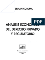 Análisis Económico Del Derecho Privado y Regulatorio